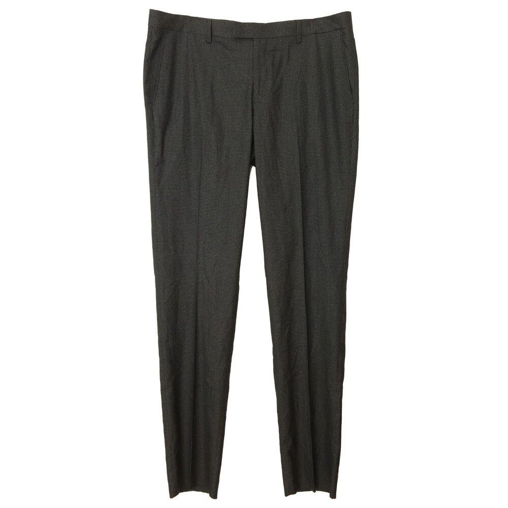 Soul Of London SODP222851 Dress Pants Trousers Size CAD 38R Plaid Grey NWT B14
